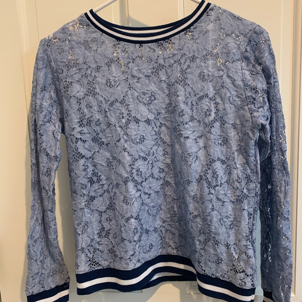 Girls blue laced long sleeve